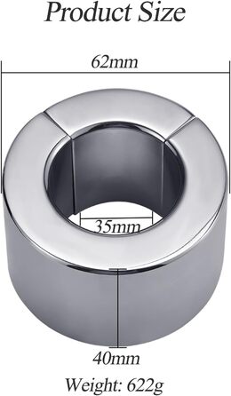 Сталевий кільце для статевих органів з магнітом, розширювач мошонки, тренажер для пеніса, кільця для мошонки, пристрої для пеніса, сексуальні іграшки для чоловіків, діаметр: 40 мм