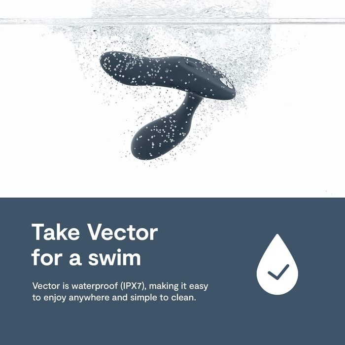 We-Vibe Vector: Масажер простати та перинеума для чоловіків - анальний секс-іграшка з пультом дистанційного керування, керована через додаток, гнучкий силіконовий вібратор (сірий)