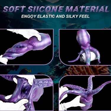 Реалістичний мастурбатор у вигляді інопланетної істоти з 4 щупальцями, силікон, 2 в 1, для чоловіків