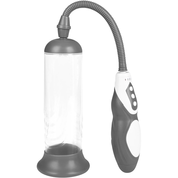 Електрична чоловіча помпа, 21 см, водонепроникна (IPX7), перезаряджувана, 4 режими та 4 інтенсивності, 2 манжети, міцні матеріали