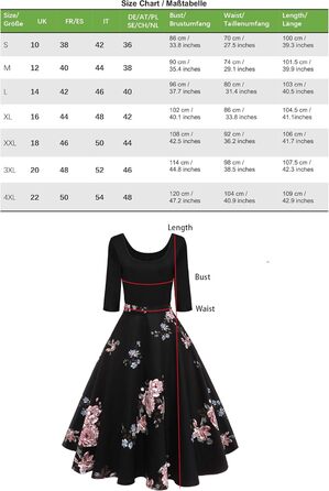 Жіноча сукня AXOE в стилі 60-х з рукавами 3/4 (XL)