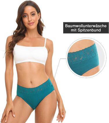 Сліпекс жіночі труси Wealurre з бавовни, мереживо, 5 шт. XL, темно-кольорові