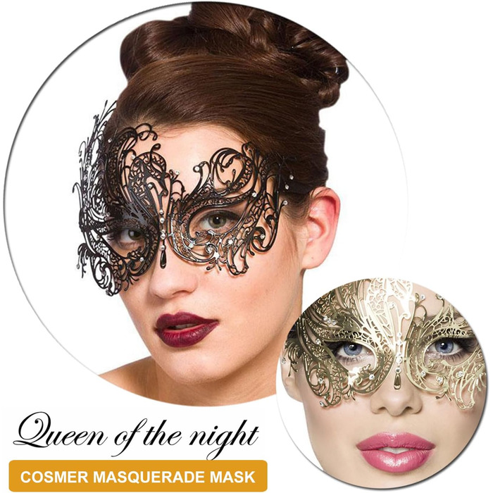 Маскарадні маски для жінок та чоловіків, пара, венеціанська маска, римсько-грецька маска для Хелловіну, костюм, вечірка, бал Black Phoenix Set