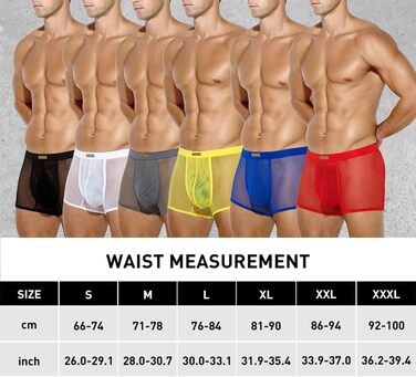 Боксер чоловічий Casey Herren, прозорий, сітка, низька талія, ретро, 6 шт.