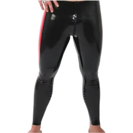 Чоловічий латексний костюм VIYOLI: легінси з блискавкою на промежині, чорний колір, можливість індивідуального замовлення