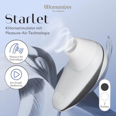 Womanizer Starlet - вібратор для жінок з 4 рівнями інтенсивності | Безшумний, водонепроникний, акумуляторний | Білий