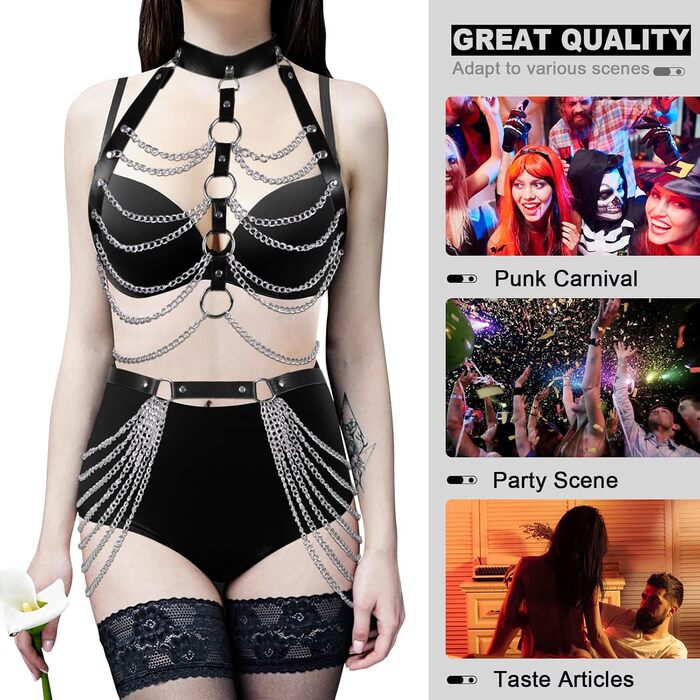 Жіночий корсет-зачіп для панчіх з ремінним поясом у стилі панк, чорний, аксесуар для вечірок та танців