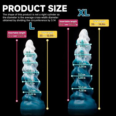 Силіконовий дилда InkfuL D216-S - дилда для дорослих, синій та білий