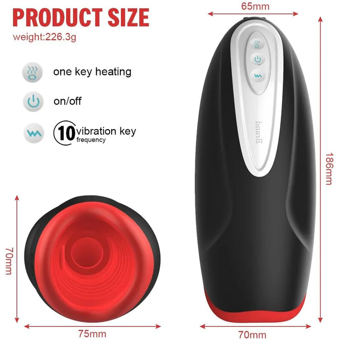 Вібратор для чоловіків Guspiun з нагріванням та 10 режимами - для соло задоволення