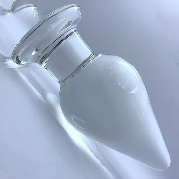 Анальний плагін зі скла ScreaAss Big Glas – 4.5/7.5/8 см, прозорий кристалічний дилдо для анального сексу, мастурбація, SM bondage для жінок та чоловіків