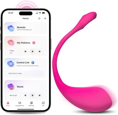 Lovense Lush 2 - вібратор для жінок, набір з 1000+ режимів, Bluetooth, дискретний та тихий, для подорожей та особистого використання