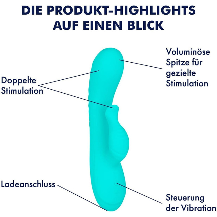 Вібратор EIS 'Anschmiegsamer Rabbit', 6 програм, водонепроникний (IPX7), м'ятний