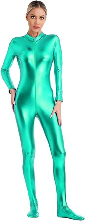 Жіночий комбінезон з довгим рукавом GRRKDFQ, зелений, розмір M