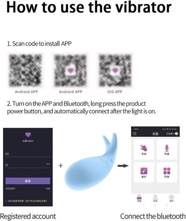 Вібратор з дистанційним керуванням та додатком, 10 режимів, для жінок, портативний, G-Spot, для пар (блакитний)