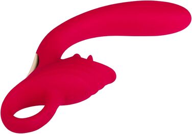 Вібратор EIS Silikon-Rabbit з масажером клітора, 21.5 см, водонепроникний (IPX7), акумуляторний, 2 мотори з 7 програмами вібрації, безпечний матеріал