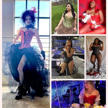 Корсетний топ CSKJ для жінок: готичний, вінтажний, з мереживом, для повних грудей, бавовняний, для схуднення, для вечірки, XL, A13_Wein