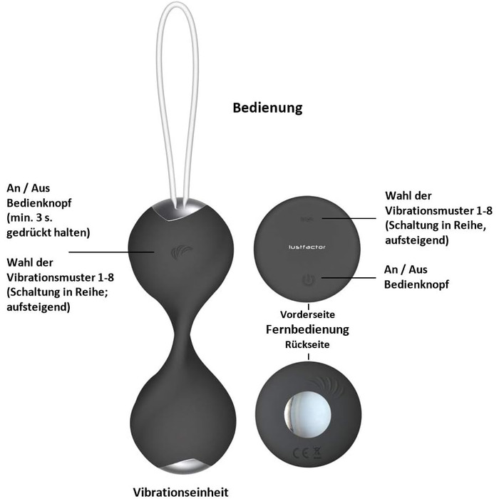 Vibratorei Lustfactor PEARLZ DeLuxe: Бездротовий вібратор із пультом керування для жіночої стимуляції | Зілікон, перезаряджається