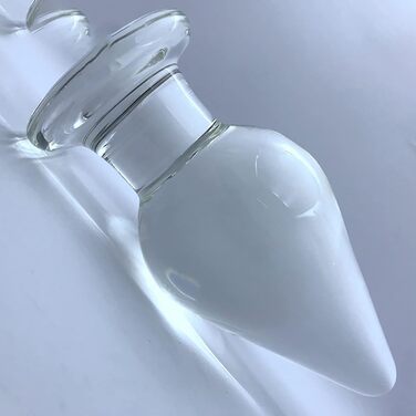 Анальний плагін зі скла ScreaAss Big Glas – 4.5/7.5/8 см, прозорий кристалічний дилдо для анального сексу, мастурбація, SM bondage для жінок та чоловіків