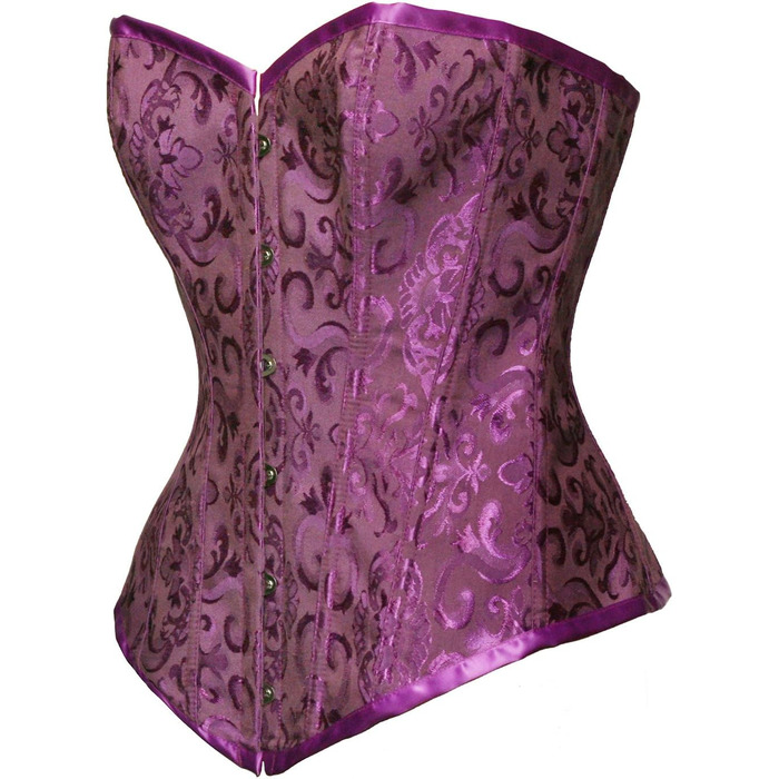 Бюстгальтер корсет Daen Brocade з лілового брокату XXL (Bslingerie®)