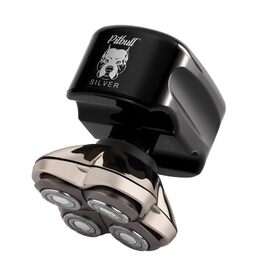 Електробритва для голови та обличчя Skull Shaver Pitbull Silver Pro SX5, водонепроникна, для вологого та сухого гоління, бездротова