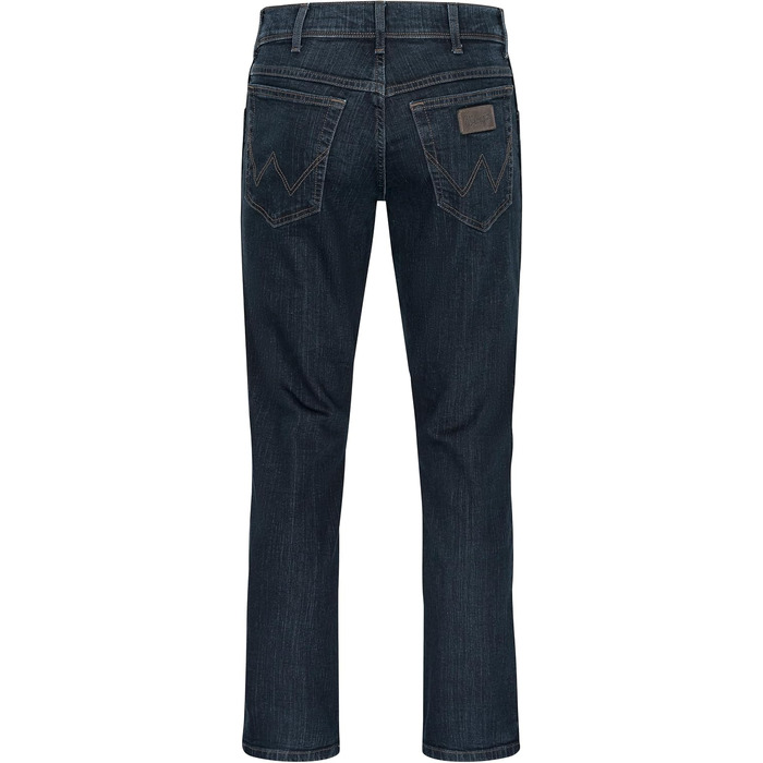 Чоловічі джинси Wrangler Texas Regular Fit Stretch — прямі денімові штани з бавовни, Blue Black