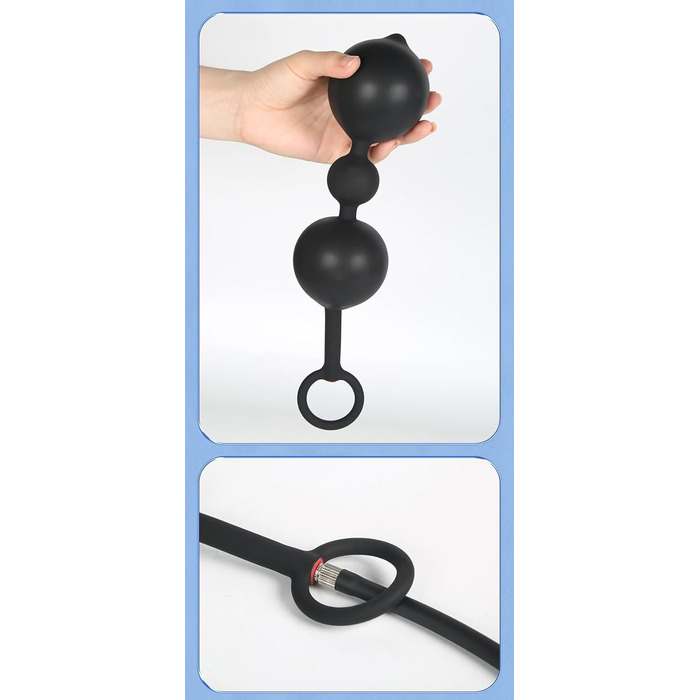 Анальний дилататор з силікону 3 шт. набір, надувний, для анального сексу, масажер, для пар, експандер