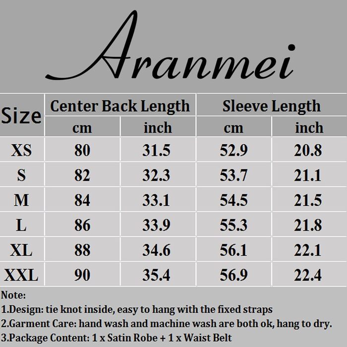 Легкий халат Aranmei для жінок з атласу, короткий, з V-подібним вирізом, 3/4 рукав, халат для нареченої/дуже близької подруги нареченої, з поясом, шовковий кімоно, нічна сорочка, розмір M, світло-рожевий
