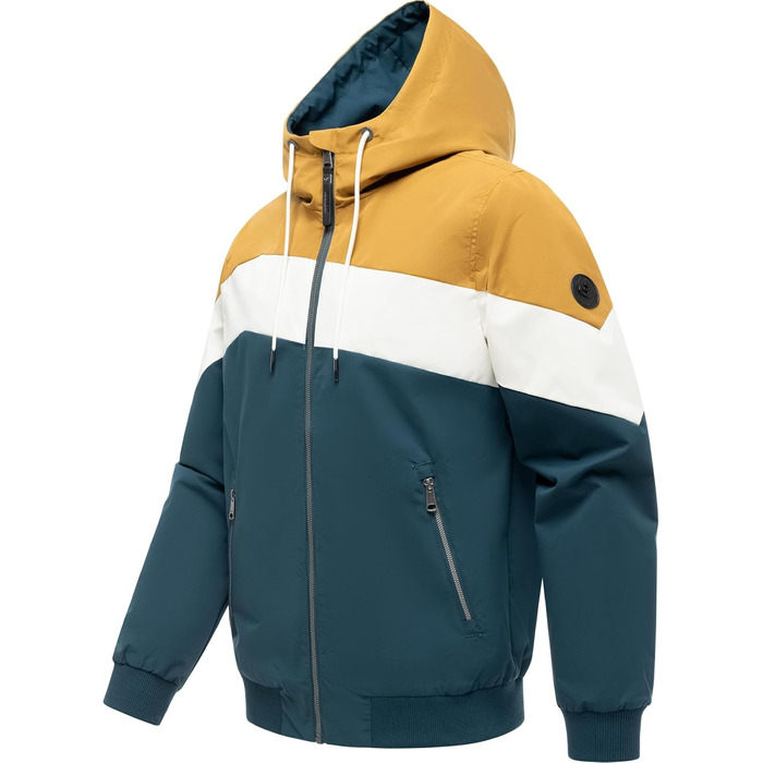 Чоловіча легка перехідна куртка Ragwear Stewie Block: водонепроникна та дихаюча вітровка з капюшоном, колір Cinnamon, розмір XL