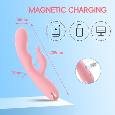 Вібратор для жінок Rabbit з 10 режимами вібрації, стимулятор клітора та G-точки, рожевий | Інтимні іграшки для дорослих