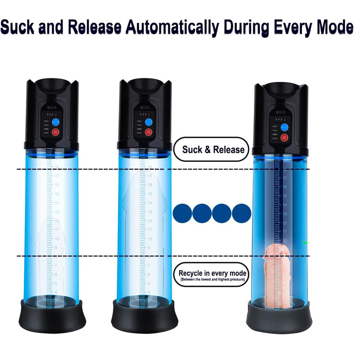 Електрична помпа для збільшення статевого члена для чоловіків, перезаряджувана вакуумна помпа для ерекції, доросле секс-іграшка