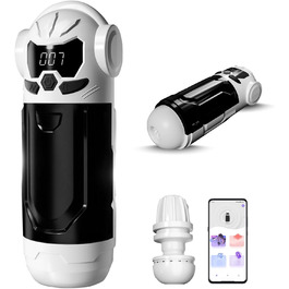 Електричний мастурбатор для чоловіків з 9 телескопічними секціями, 9 вібраційними режимами та 4 режимами всмоктування. Мастурбатор-насос, іграшка для дорослих.