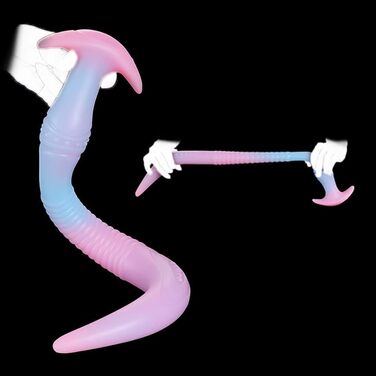 Анальний плагін NAIXBTY з ефектом супер-світлодіода, гнучкий, з рідкого силікону, для масажу простати та анального розширення. Іграшка для дорослих.