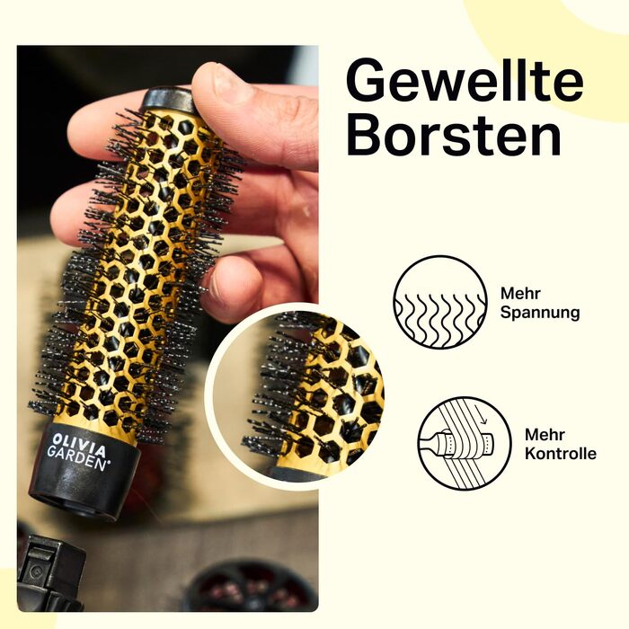 Набір багатофункціональних щіток для завивки та об'єму Olivia Garden Multibrush Curlers Kit (4 насадки та знімна ручка)