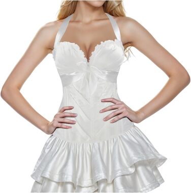 Корегуючий топ для жінок Korett, вінтажний стиль, середньовіччя, Ренесанс, квітковий принт, регульовані бретелі, шнурівка, сітка, аксесуар для суконь, бюстгальтер, білий, XL