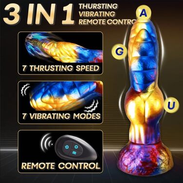 Анальний вібратор Lmgoc 23.6 см: монстр-вібратор з 7 режимами та стимуляцією простати для чоловіків та жінок