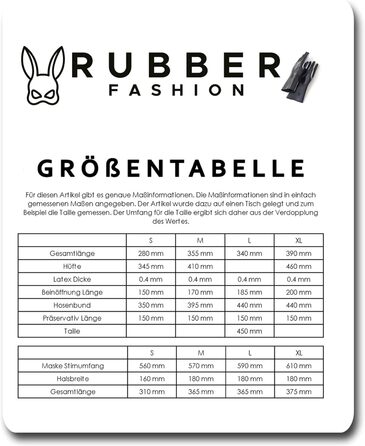 Латексні шорти Slip Rubberfashion з пеніс-кавери та маска - чорний латекс для чоловіків, 0.4 мм