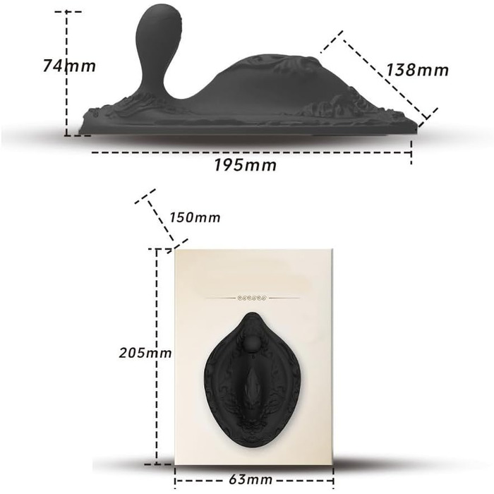 Вібратор OnundOn Erotik Butterfly - стимулятор G-точки для жінок, 12 режимів, чорний