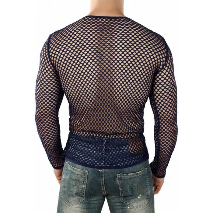 Чоловіча прозора футболка з сітки, сексуальний дизайн, для вечірок та клубів