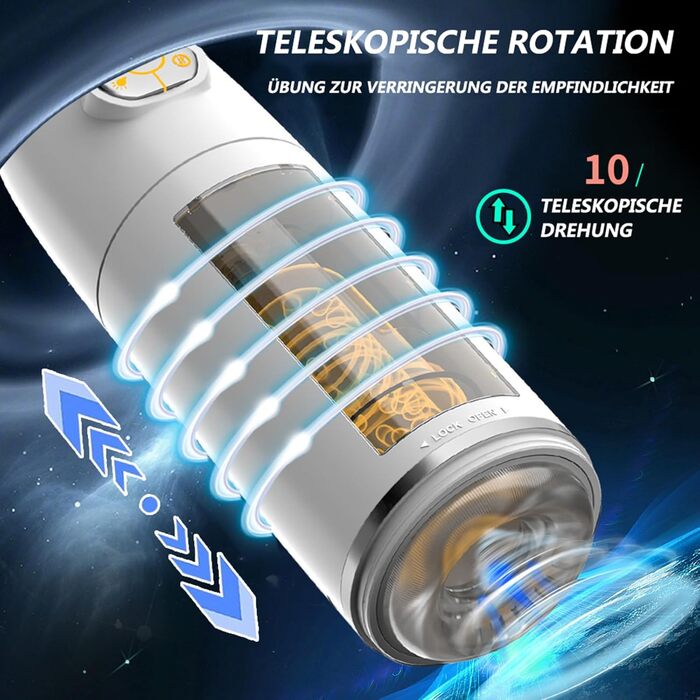 Електричний мастурбатор для чоловіків з 9 режимами та реалістичною вагіною. Іграшки для дорослих, білий/чорний колір