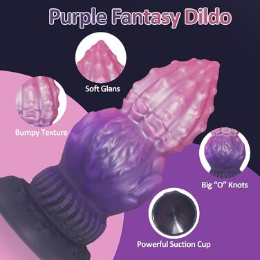 Анальний дилда 29 см, великий дилда-монстр з присосками, фіолетовий секс-іграшка для рук вільні, товстий силіконовий анальний дилда для жінок, чоловіків, пар