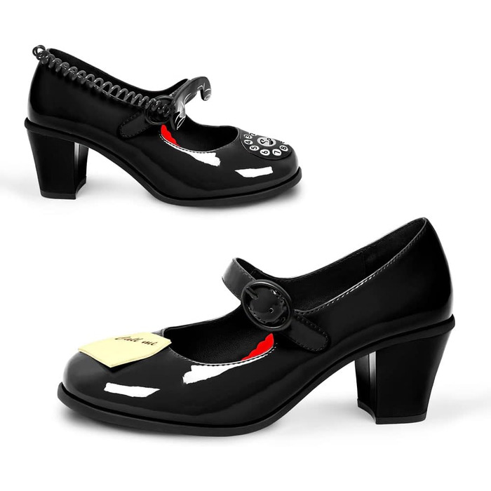 Жіночі туфлі Mary Jane Hot Chocolate Design Chocolaticas Funky Ballerina, чорні, розмір 39 EU, модель Call Me