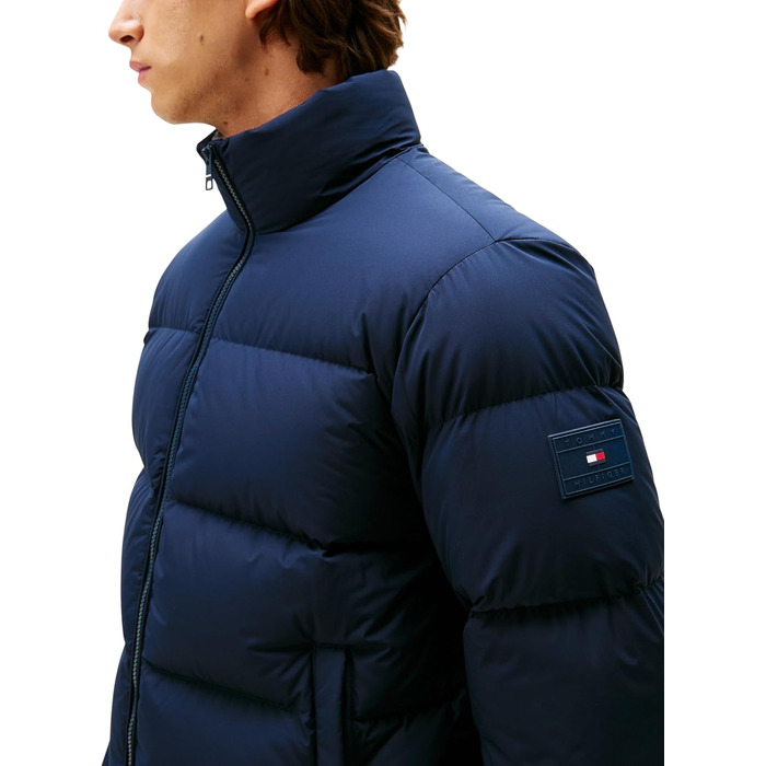 Чоловіча пуховика Tommy Hilfiger Down Stand з коміром-стійкою, XXL, колір Blue (Desert Sky)
