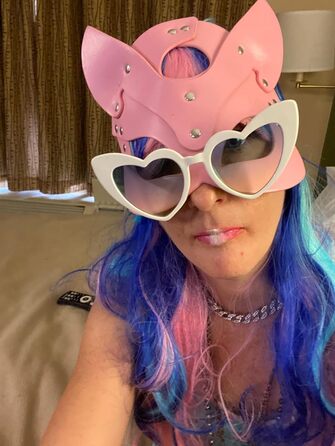 Маска для обличчя SINSEN з екошкіри у вигляді кота, для косплею, Хелловін, карнавал, аксесуар (Рожева)