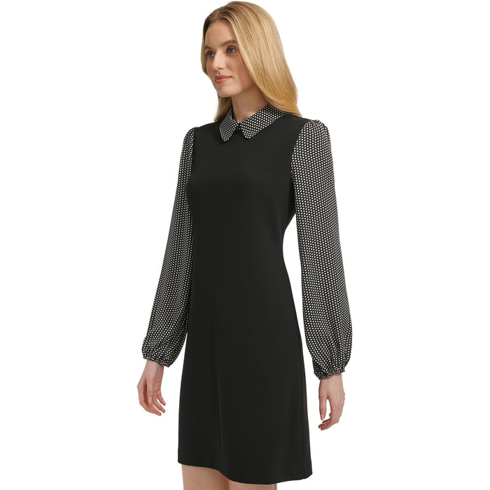 Сукня Tommy Hilfiger Adaptive жіноча, чорна, з коміром-стійкою, трапеція, розмір 42 Petite
