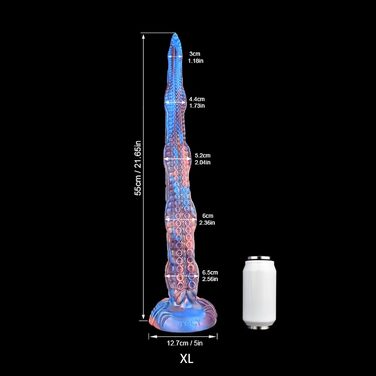 Анальний стимулятор-аналог з кракеном, XL, синій (63.5 см)
