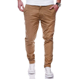 Чоловічі штани чинос Rello & Reese Basic Stretch Regular Slim-Fit, бежеві, C-3001 (32W / 32L)