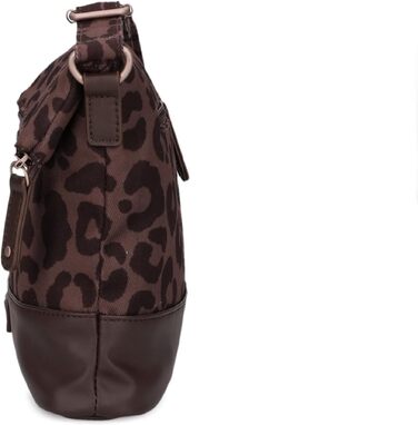 Жіноча сумка-кросбоді Zwei Olli OT6 Rolltop, водовідштовхуюча сумка через плече 2.4 л, двоколірний дизайн (Leo-brown)