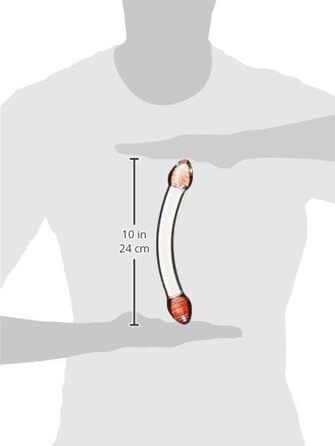 Glas Head Double Dildo Red Rot 1 Stück (1er Pack) - Секс-іграшка для пар, червоний, скляна головка