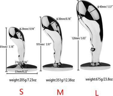 Анальний пробка Axcroo з нержавіючої сталі S/M/L з T-подібною основою, великий анальний дилататор, стимулятор простати, для чоловіків та жінок