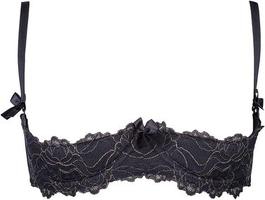 Axami V-5891 Meteorite Hebe BH: чорна мереживна бюстгальтер з регульованими бретелями, розмір EU 75E